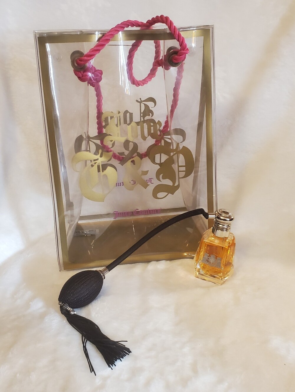 Juicy Couture Perfume Rare Y2K Vintage Brown Bulb Atomizer W/ Tassel Juicy Charm